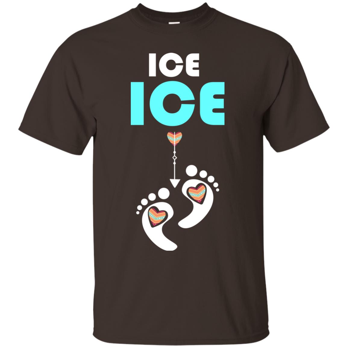 Ice Ice Funny Pregnancy Announcement T-shirt Dark Chocolate