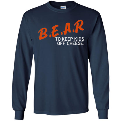 Chicago Football T-shirt B.e.a.r. To Keep Kids Off Cheese Navy