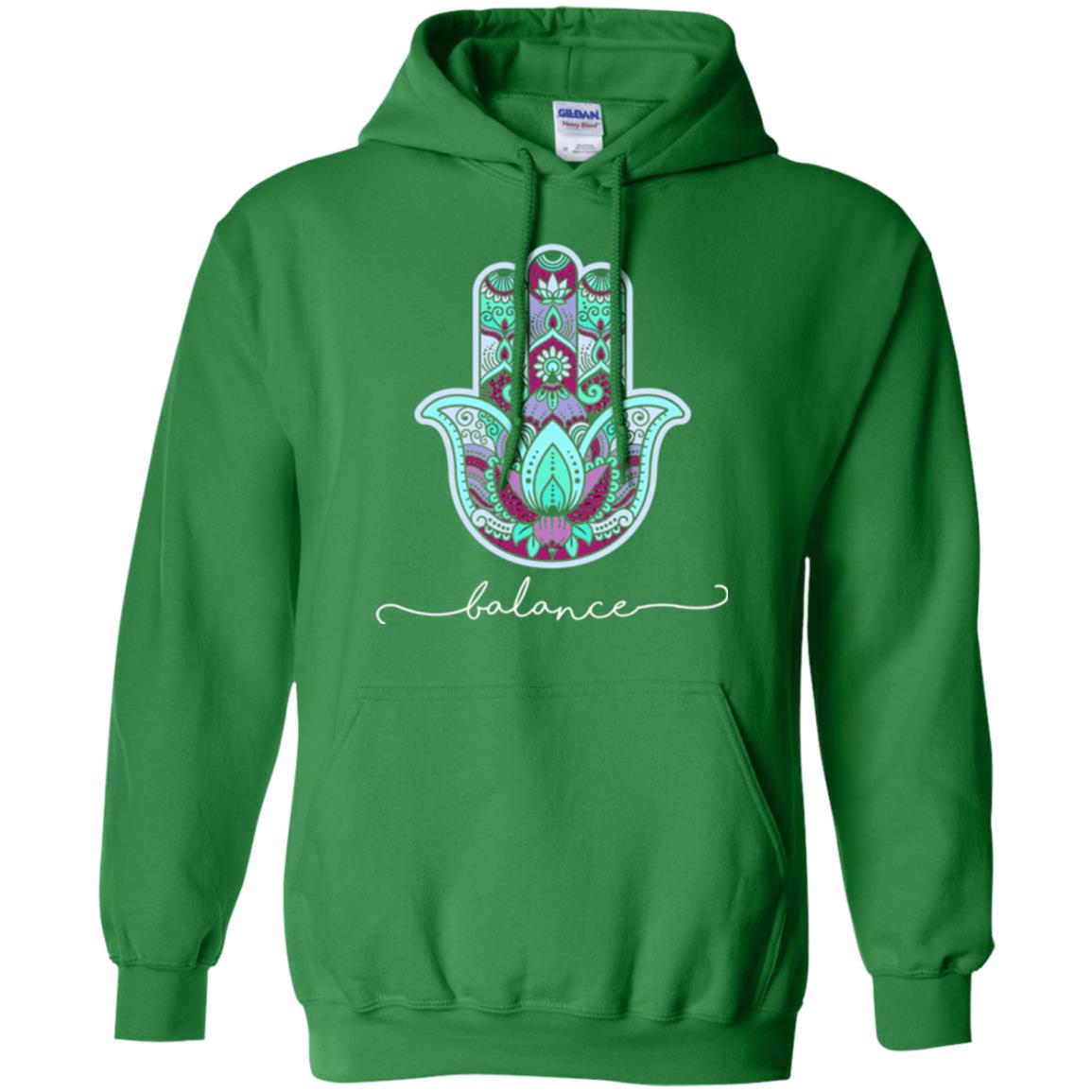 Balance Yoga Gym Hamsa T-shirt Irish Green