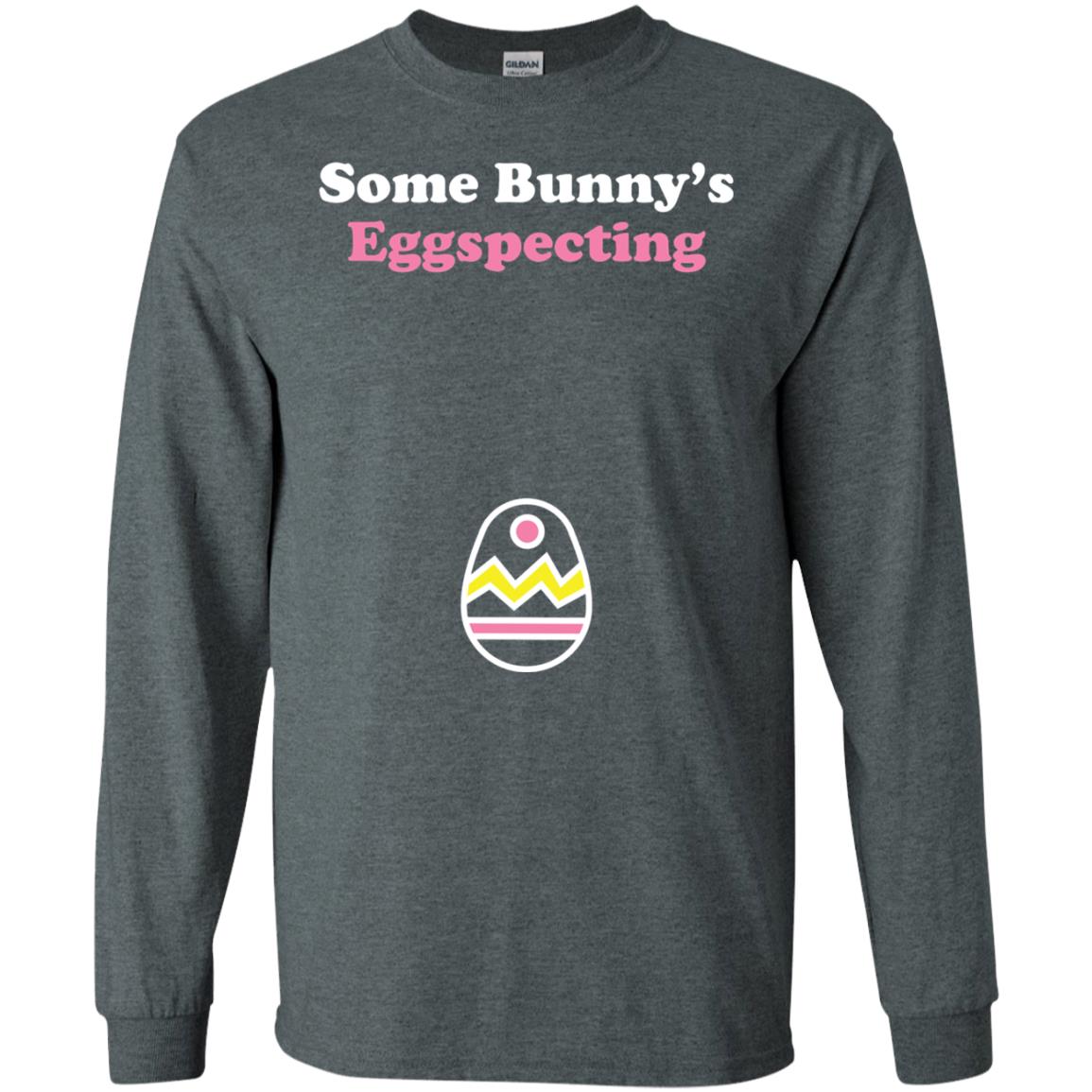 Easter Pregnant Shirt Some Bunnys Eggspecting Dark Heather