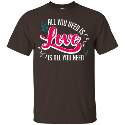 All You Need Is Love T-shirt Dark Chocolate