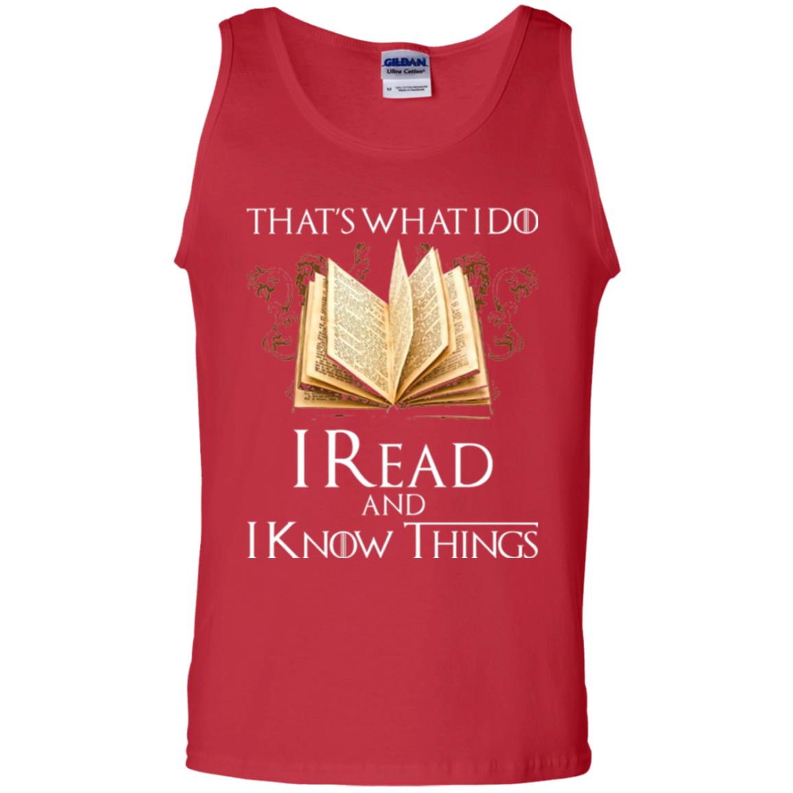 Book Lovers Nerds T-shirt That_s What I Do I Read And I Know Things Red