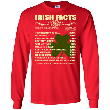 Irish Facts Intelligent Problem Solving Shirt Red