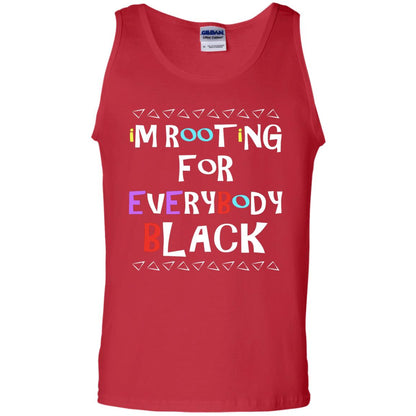African American T-shirt I'm Rooting For Everybody Black Red