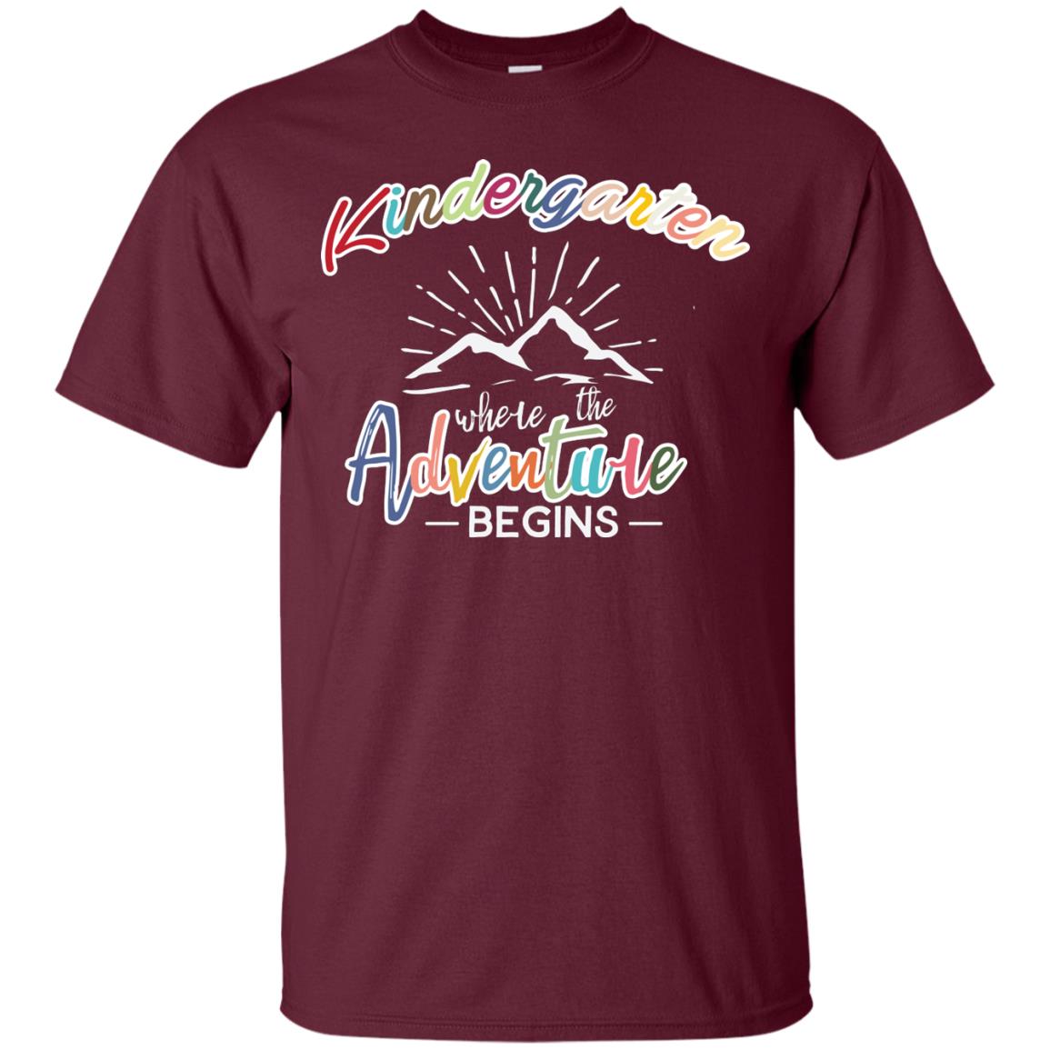 Kindergarten Where The Adventure Begins Shirt Maroon