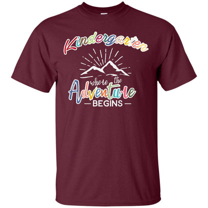 Kindergarten Where The Adventure Begins Shirt Maroon