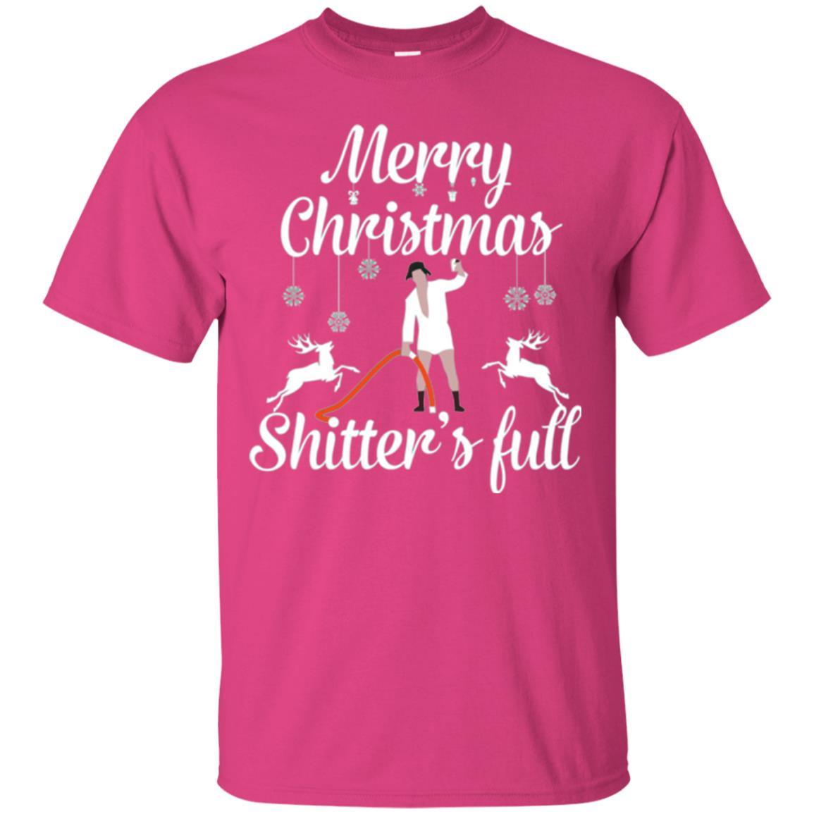 Christmas T-shirt Reindeer Merry Christmas Shitter's Full Heliconia