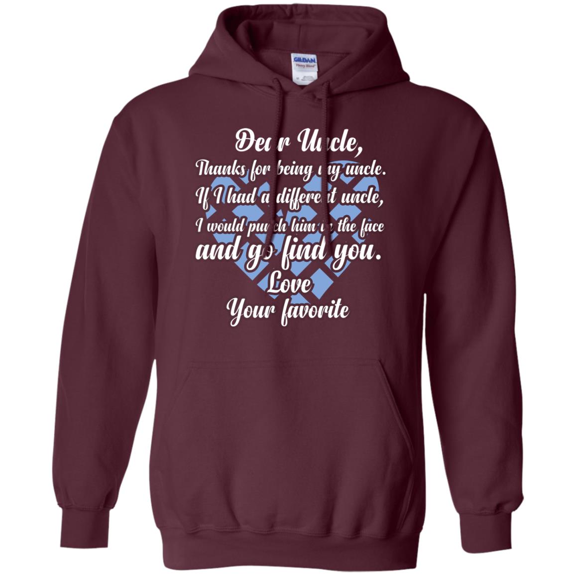 Dear Unclethank For Being My Uncle Family T-shirt Maroon