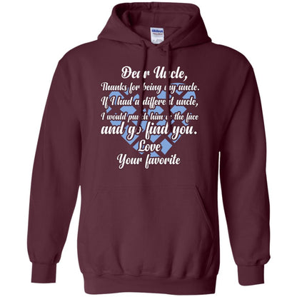 Dear Unclethank For Being My Uncle Family T-shirt Maroon