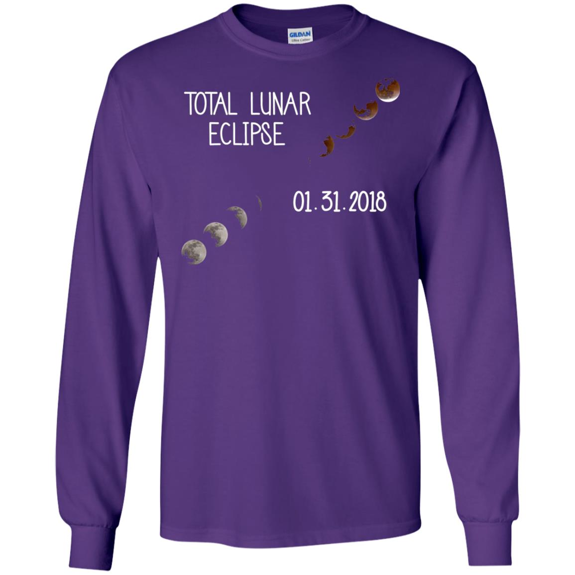 Total Lunar Eclipse 01-31-2018 Celebration Shirt Purple