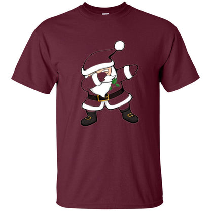 Merry Christmas T-shirt Dabbing Santa Claus Maroon