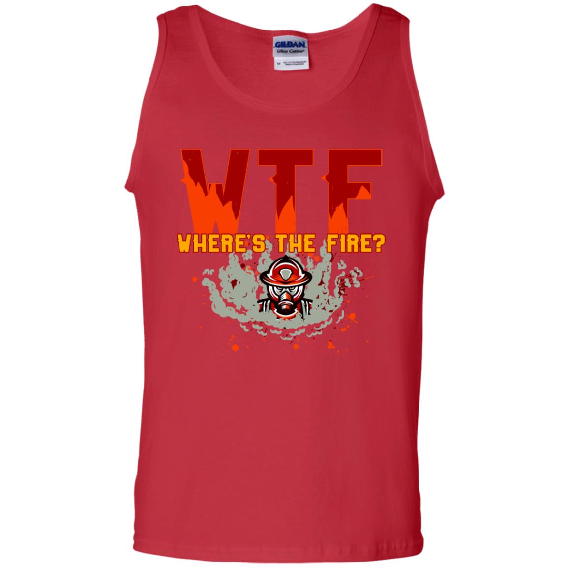 Where's The Fire Firefighter Quote Shirt Red