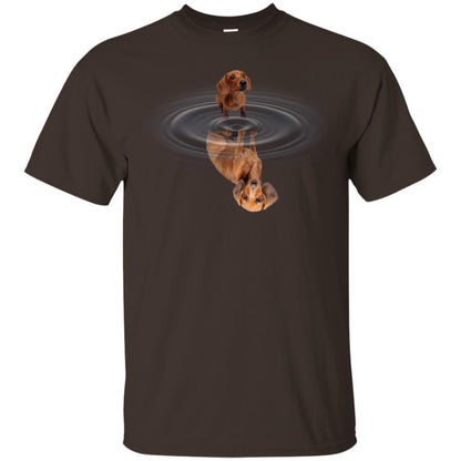 Little Dachshund And Big Shadow Shirt Dark Chocolate