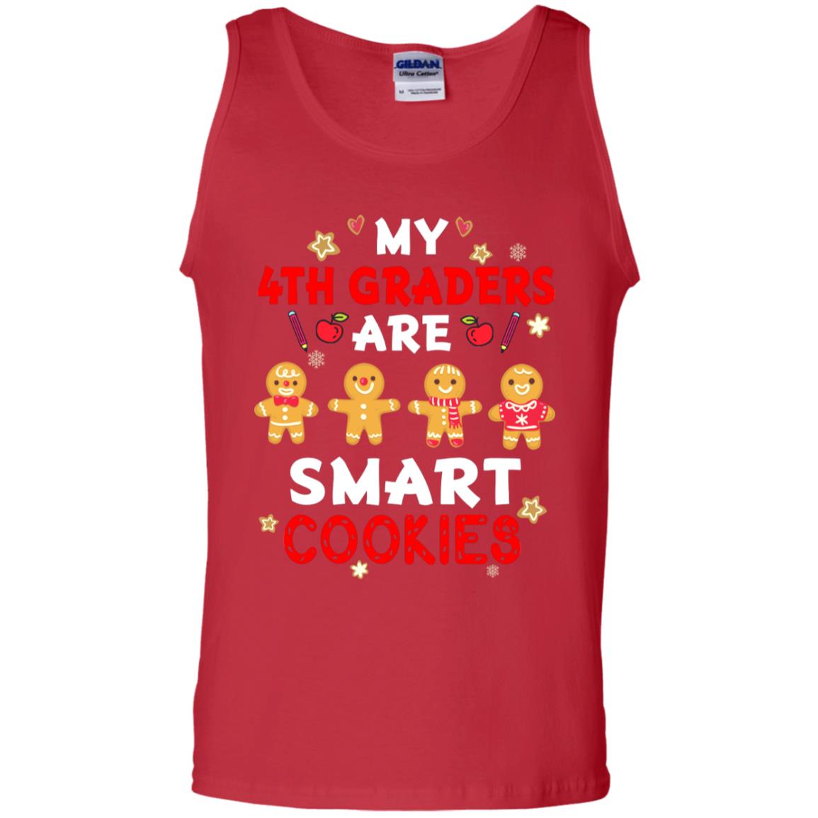 My 4th Graders Are Smart Cookies X-mas Gift Shirt For Fourth Gradeteachers Red