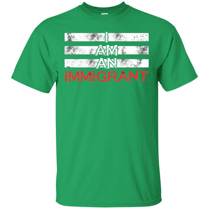 Migrant T-shirt I Am An Immigrant Irish Green