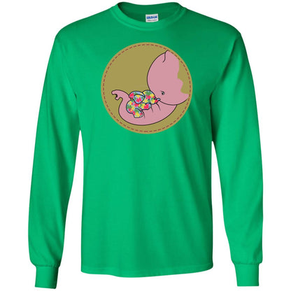 Elephant Mom And Baby Autism Awareness Shirt Irish Green
