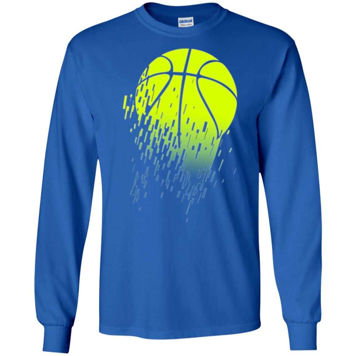 Basketball T-shirt Disintegrating Neon Green Royal