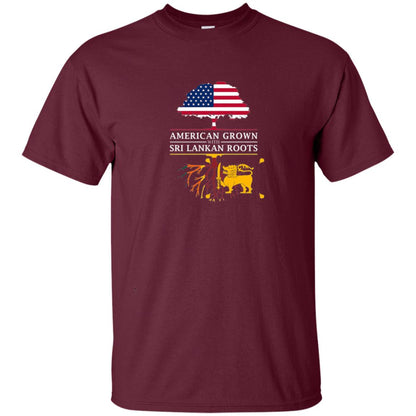 American Grown With Sri Lankan Roots Shirt Maroon