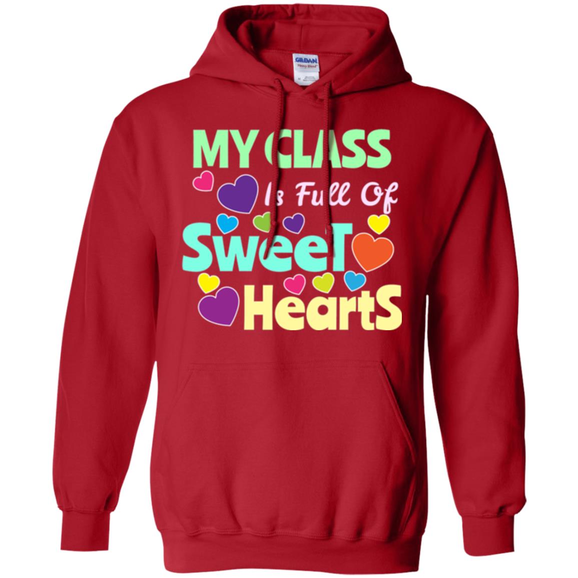 Valentines Day T-shirt I Love My Sweet Hearts Red