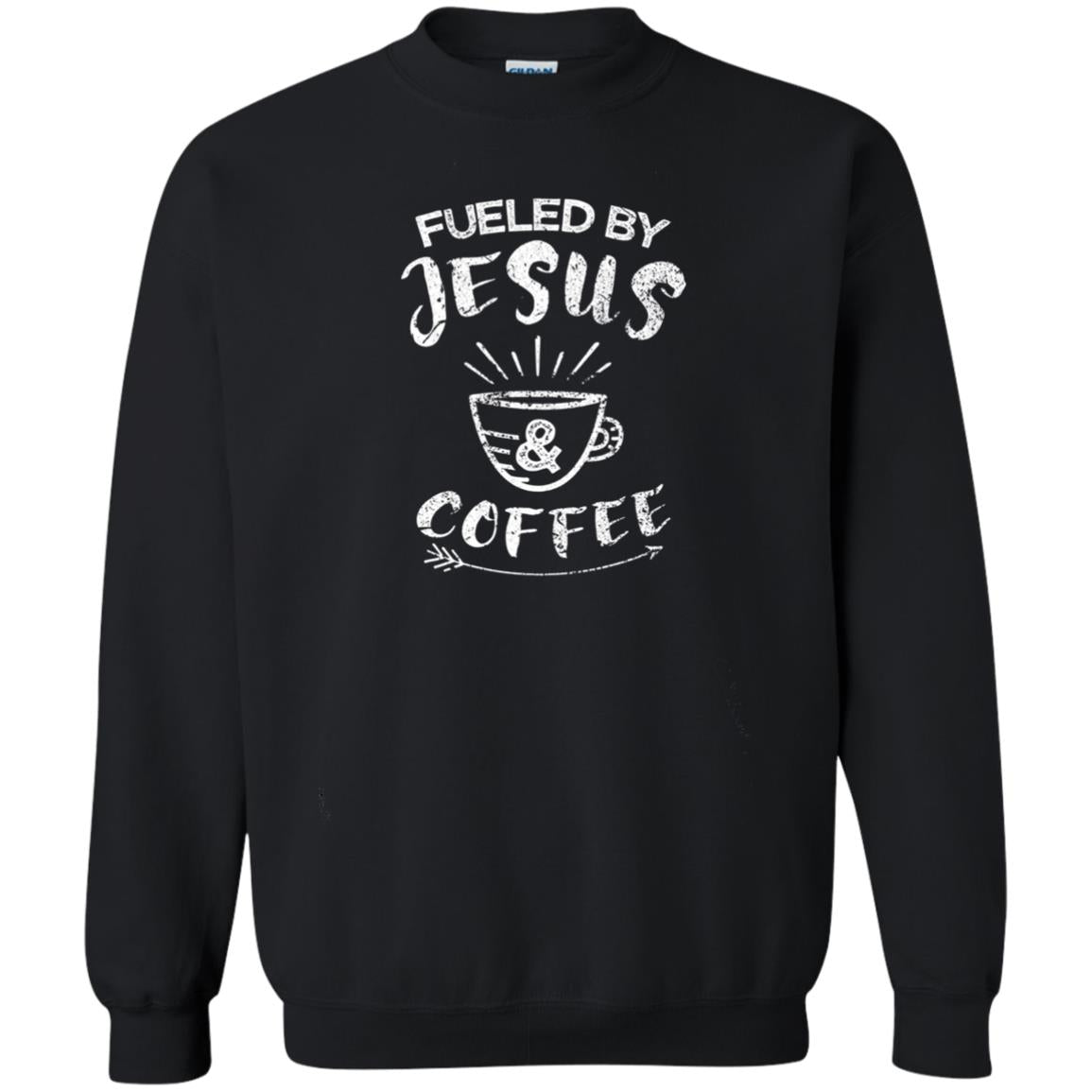 Fueled By Jesus And Coffee Coffee Lover T-shirt Black