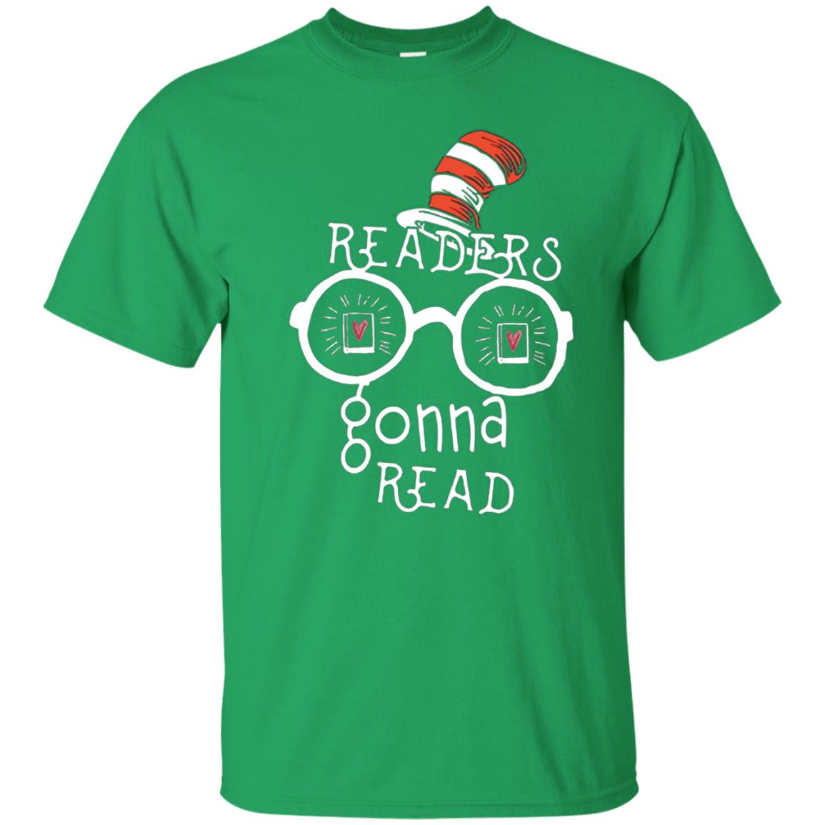 Readers Gonna Read Bookworm T-shirt Irish Green