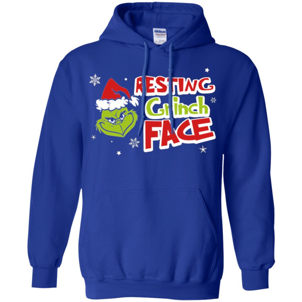 Christmas T-shirt Resting Grinch Face Royal