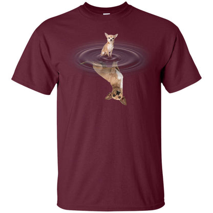 Little Chihuahua And Big Shadow Shirt Maroon