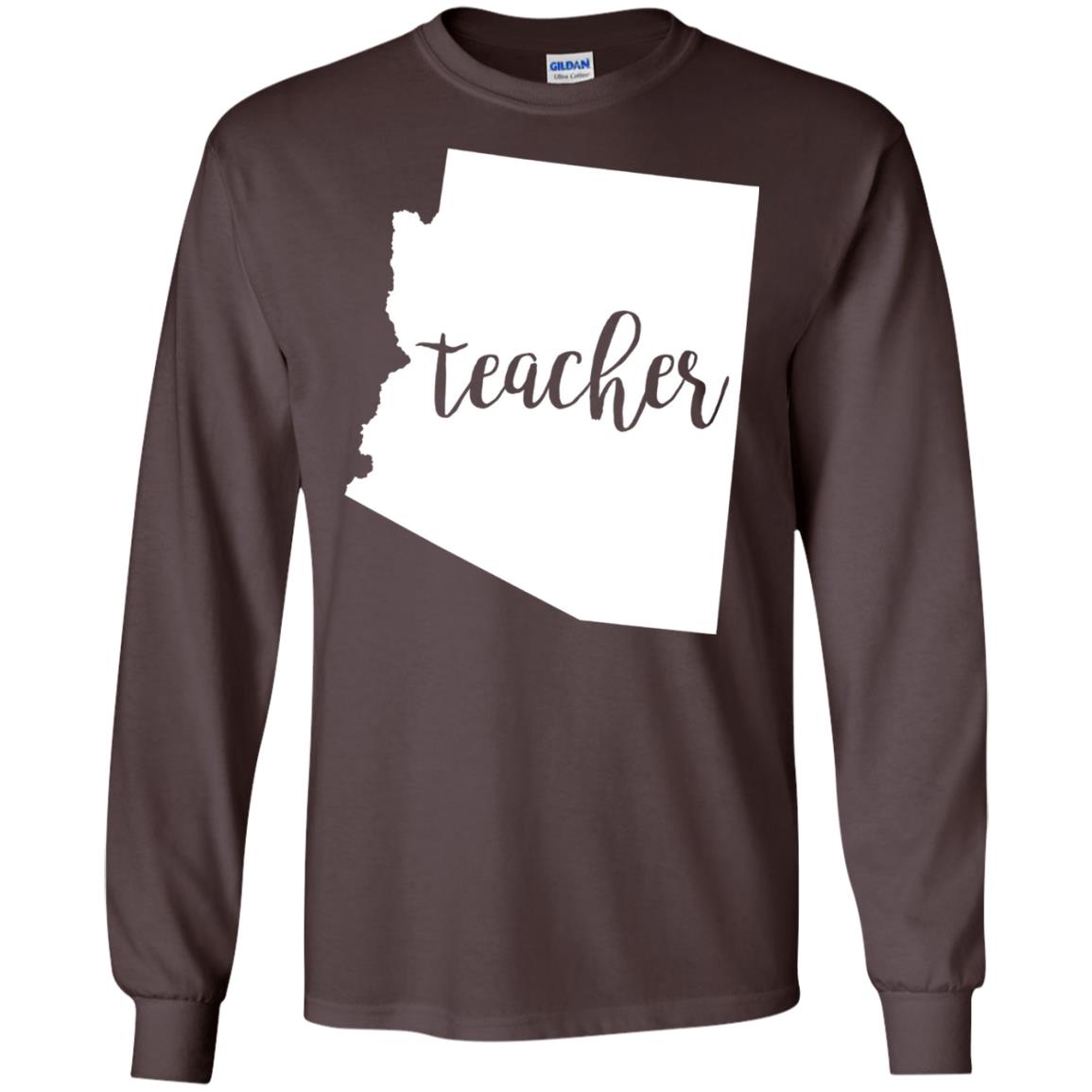 Arizona Teacher Home State Back To School Shirt Dark Chocolate