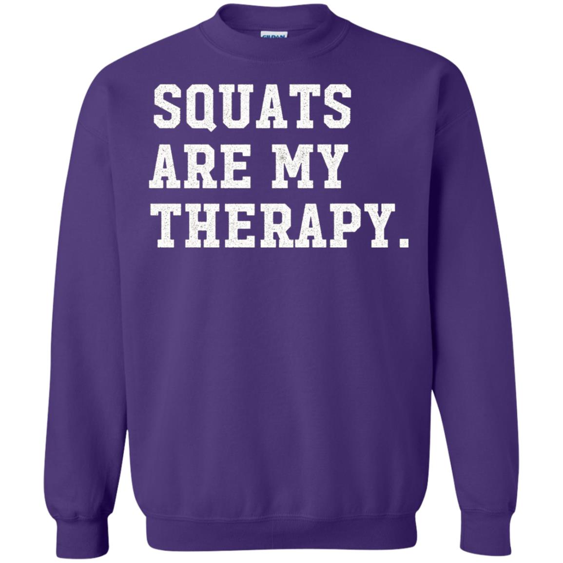 Funny Gym Workout T-shirt Squats Are My Therapy Purple