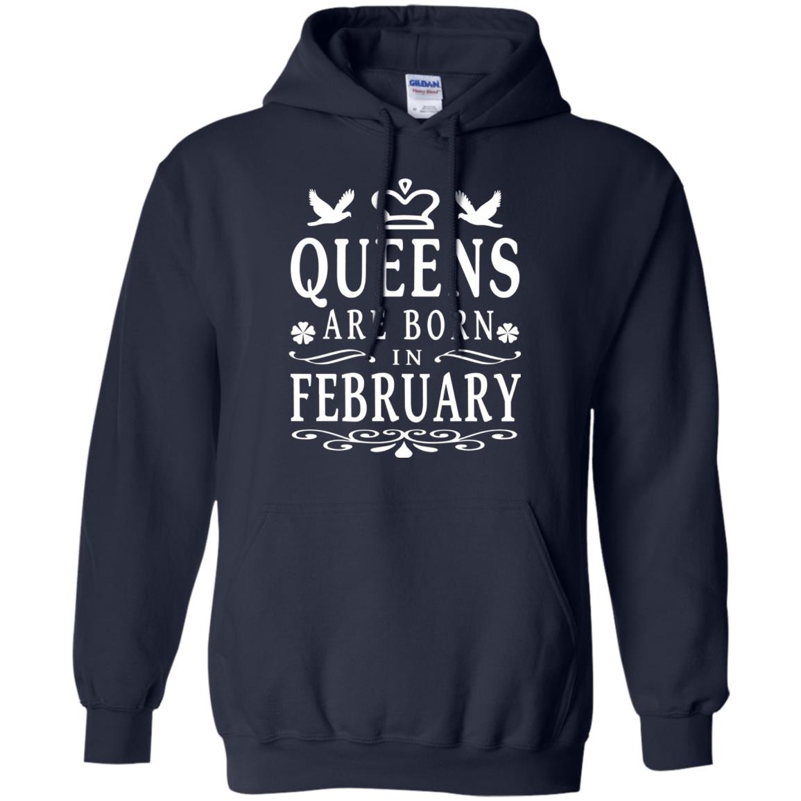 Birthday T-shirt Queens Are Born In February Navy
