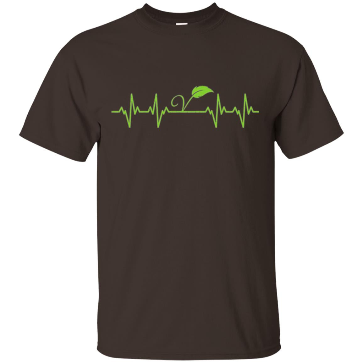 Vegetarian T-shirt Vegan Heartbeat Dark Chocolate