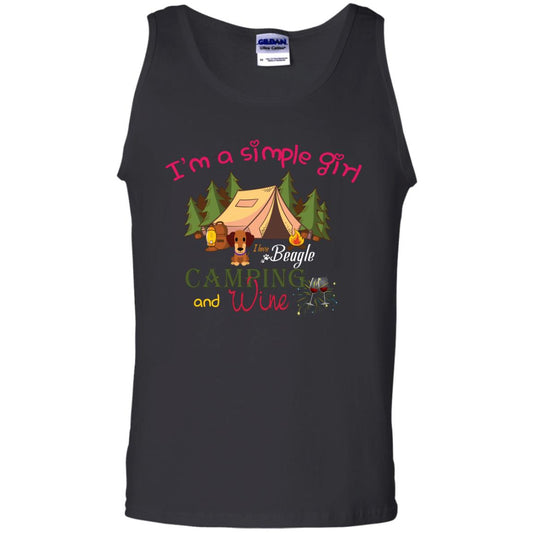 I’m A Simple Girl I Love Beagle Camping And Wine Shirt Black