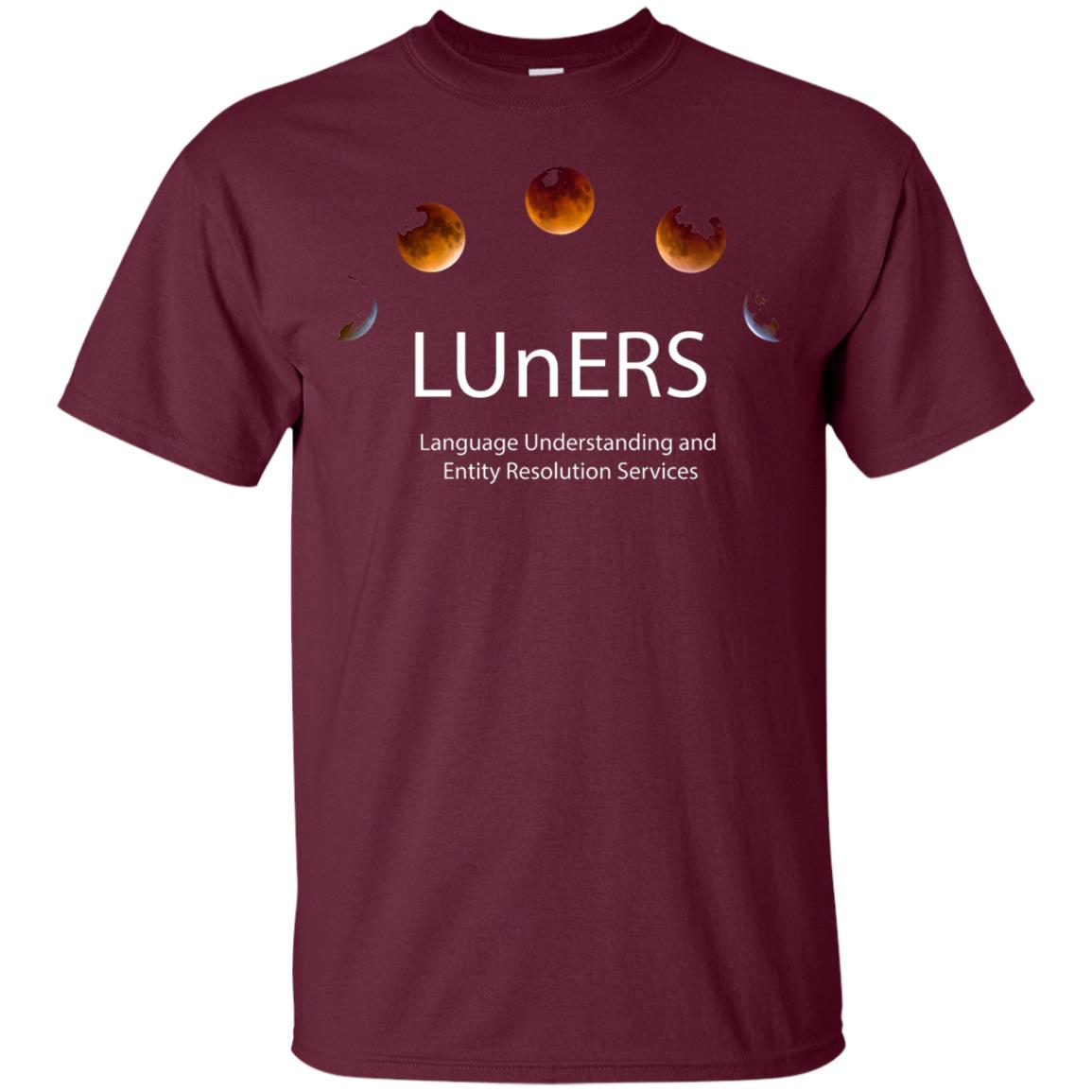 Luners Team T-shirt Language Understanding And Entity Resolution Services Maroon