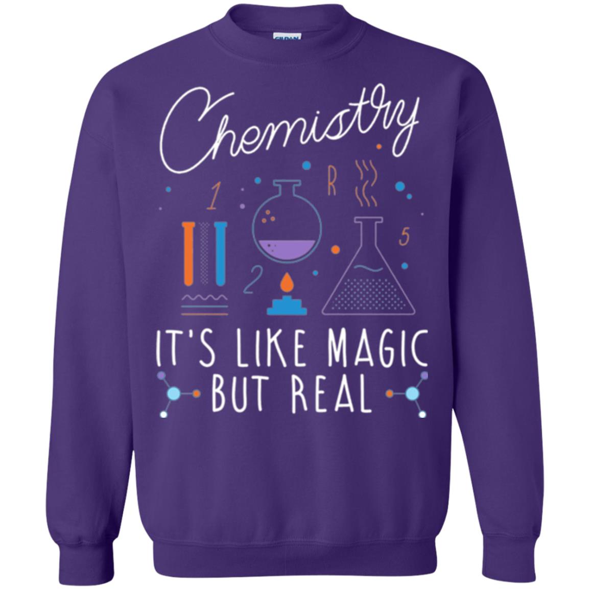 Chemistry T-shirt It_s Like Magic But Real Purple