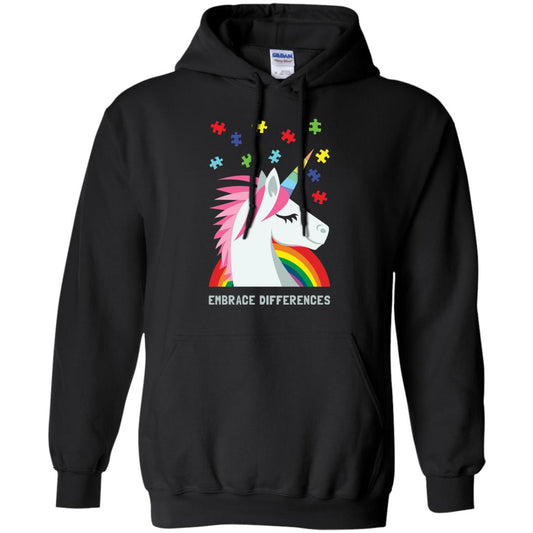 Autism Awareness Shirt Unicorn Puzzle Embrace Differences Black