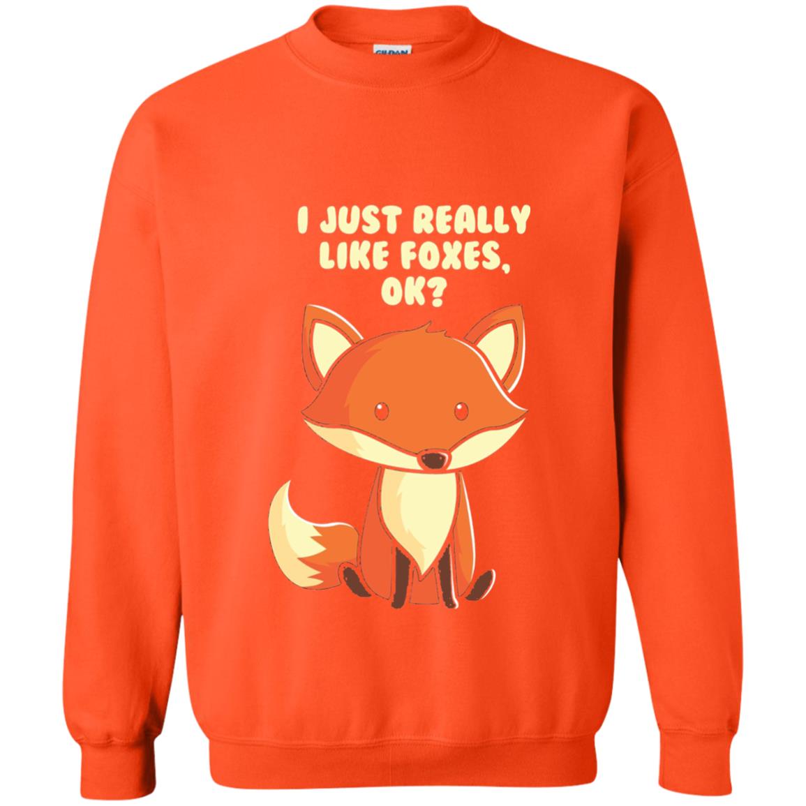 Funny Fox T-shirt I Just Really Like Foxes Ok Orange