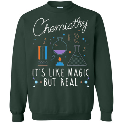 Chemistry T-shirt It_s Like Magic But Real Forest Green