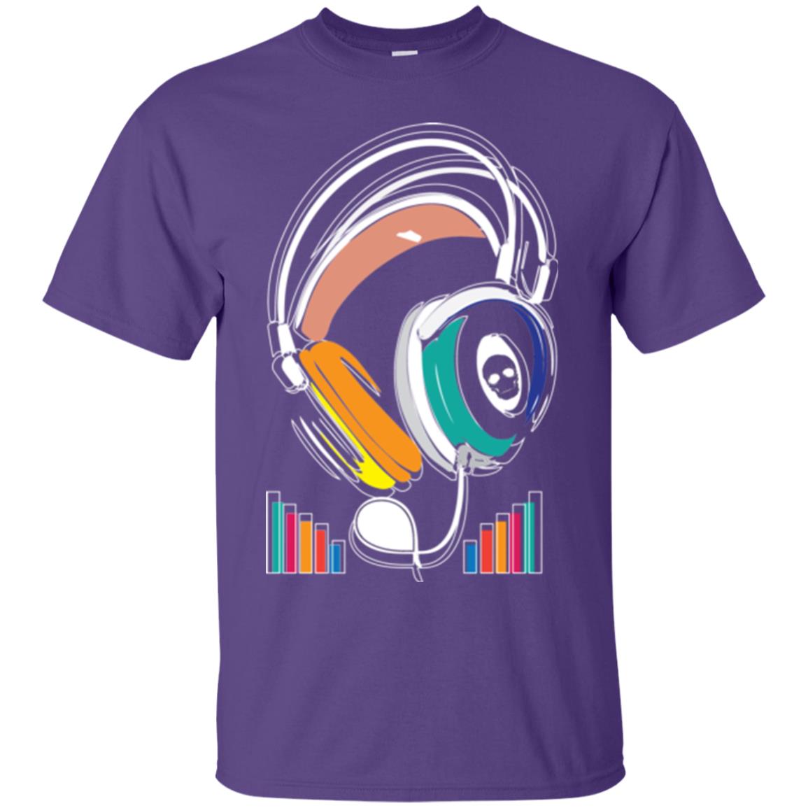 Music Lover T-shirt Sound Activated Glow Purple