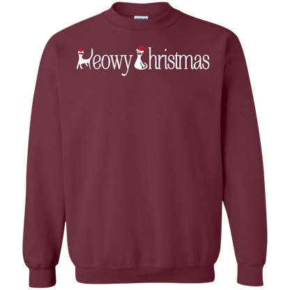Christmas T-shirt Meowy Christmas Maroon