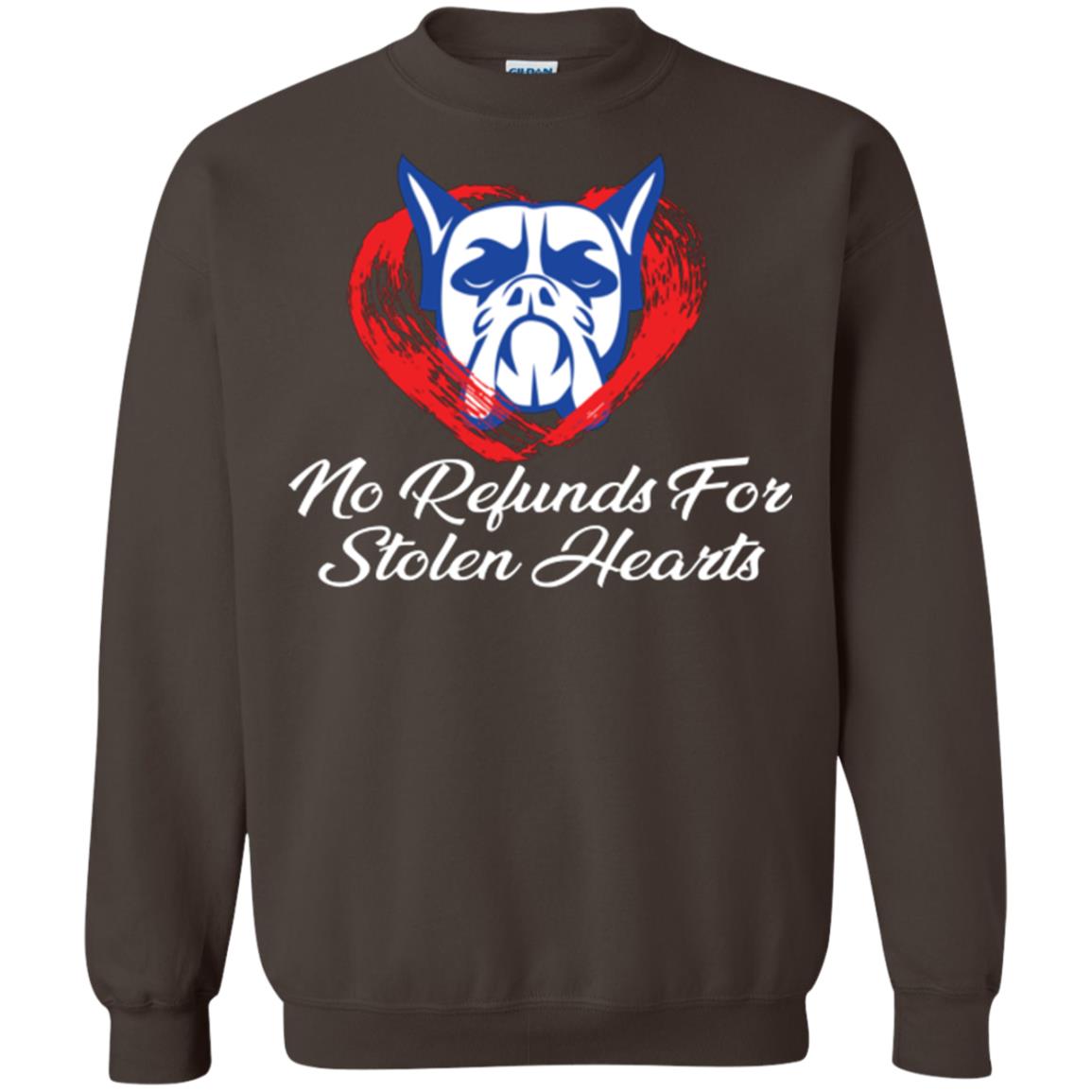 Dog Lover T-shirt No Refunds For Stolen Hearts Dark Chocolate