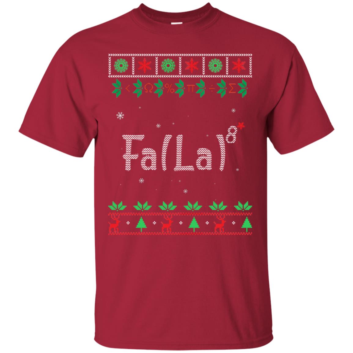 Fa La La La Mathematics X-mas Gift Shirt Cardinal