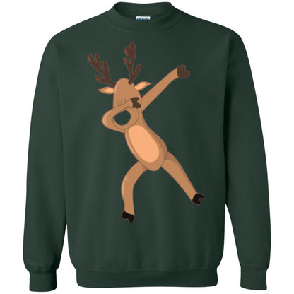 Christmas T-shirt Dabbing Reindeer Forest Green