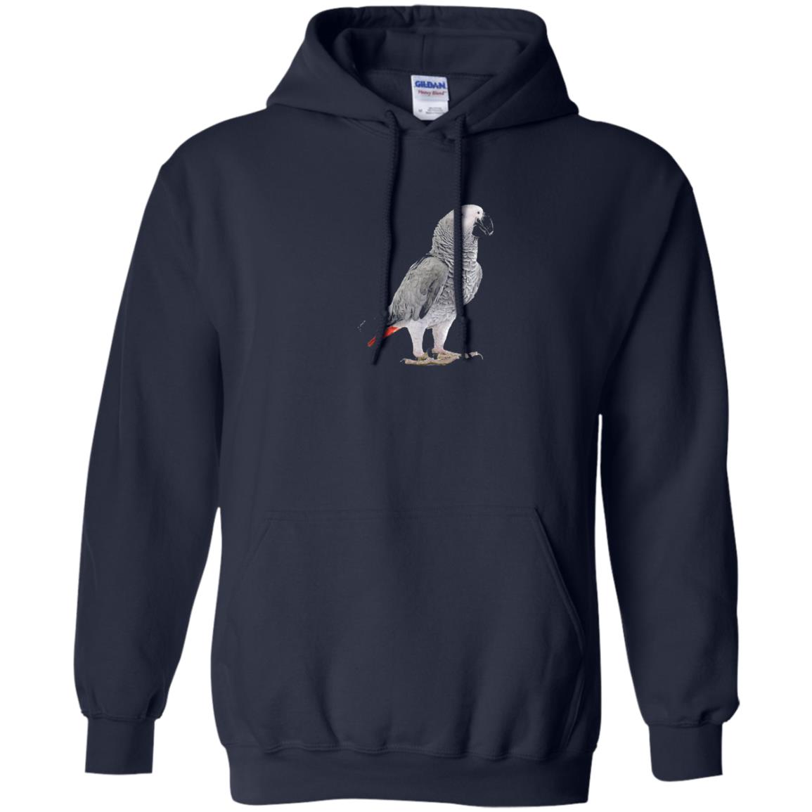 Funny African Grey Parrot Bird T-shirt Navy
