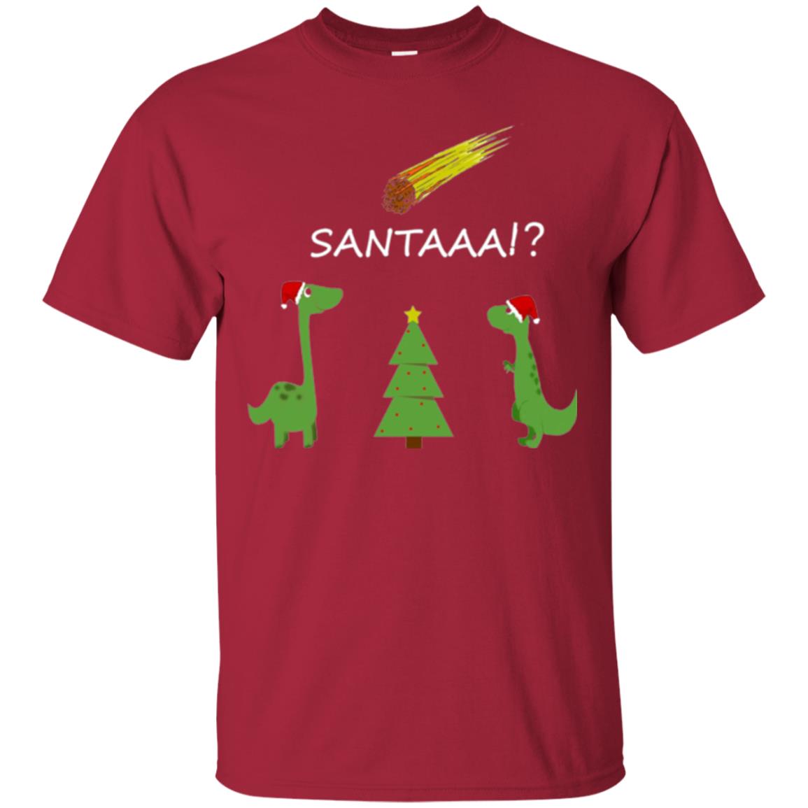 Christmas T-shirt Funny Dinosaus Santaaa Cardinal