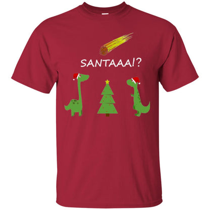 Christmas T-shirt Funny Dinosaus Santaaa Cardinal