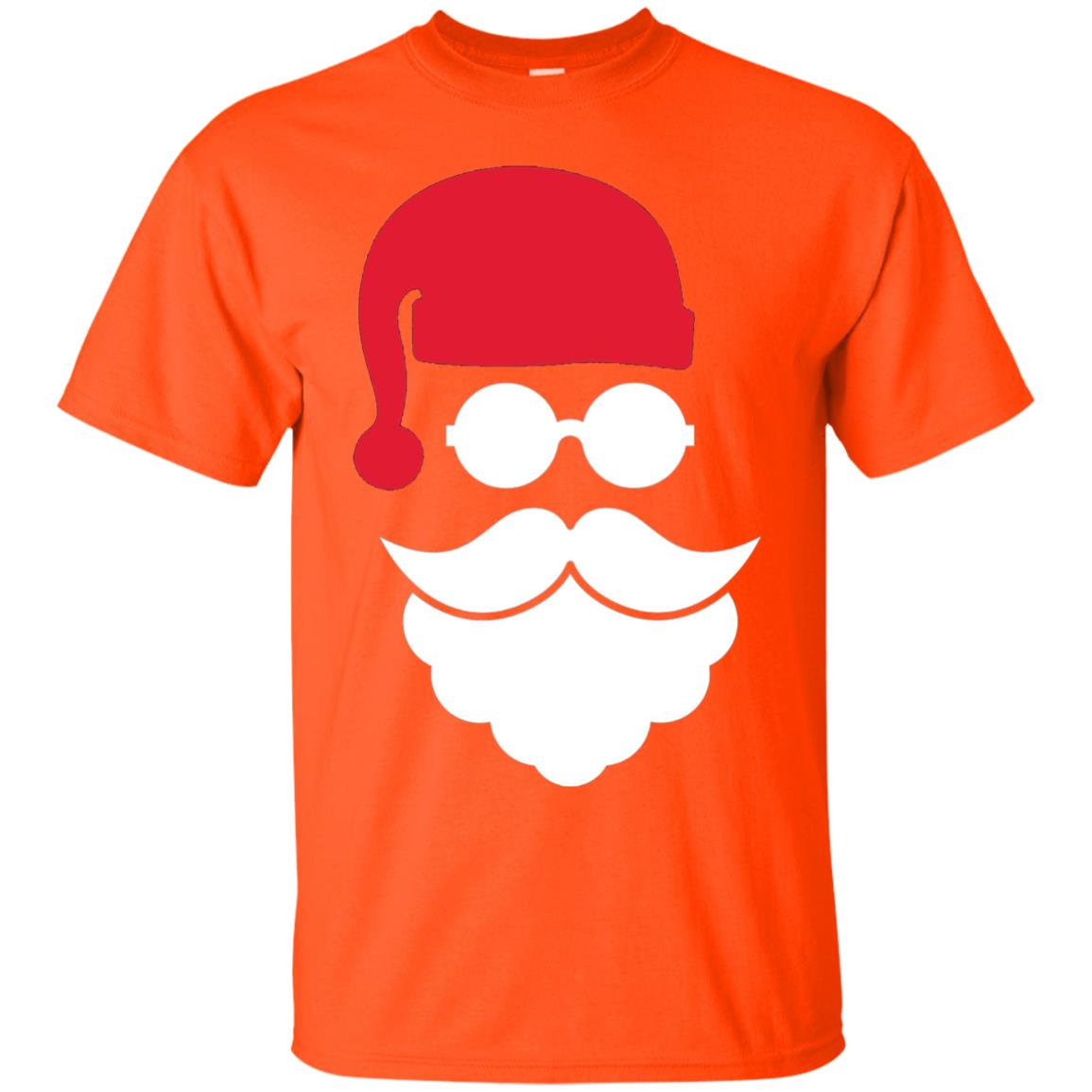 Christmas Shirt Santa Claus Face Orange