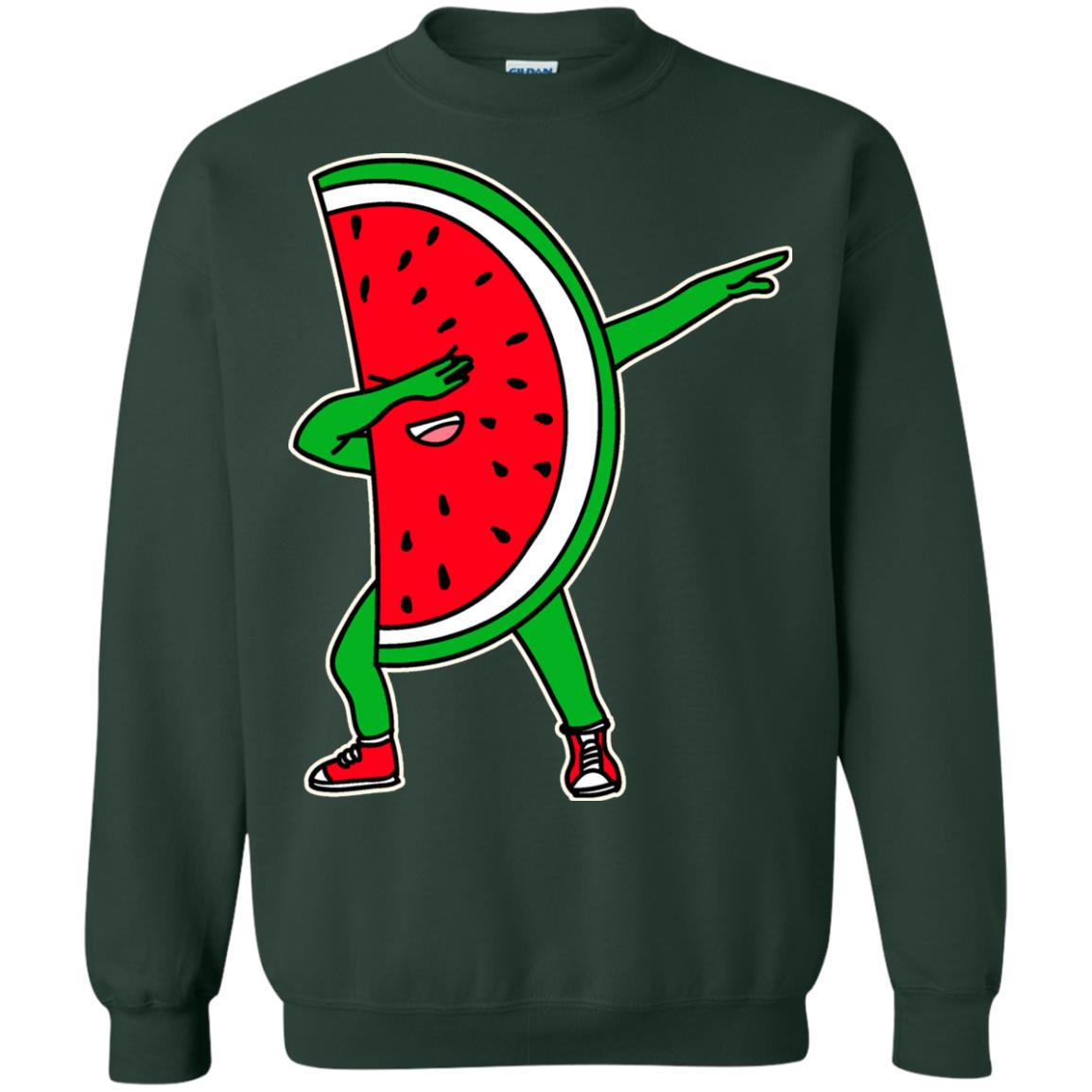 Dabbing Watermelon Shirt Forest Green