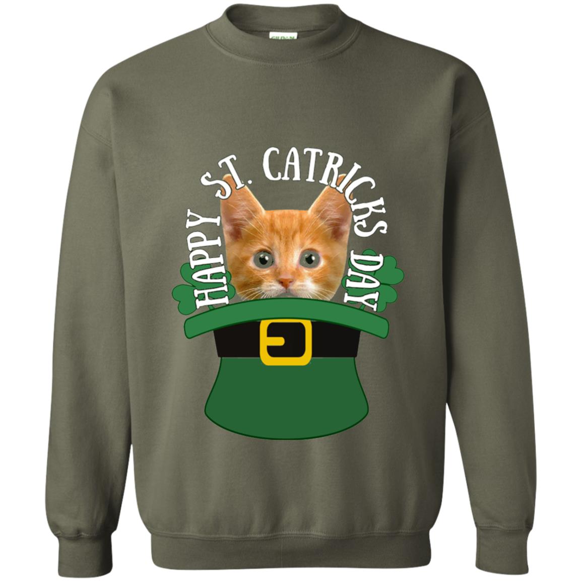 Happy Saint Patricks Day T-shirt Military Green