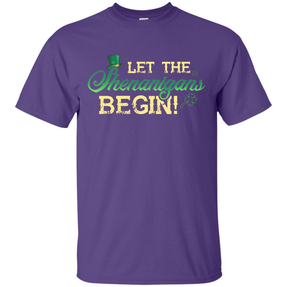 Let The Shenanigams Begin Saint Patric_s Day T-shirt Purple