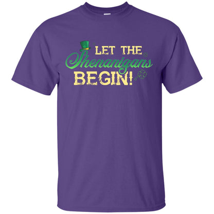 Let The Shenanigams Begin Saint Patric_s Day T-shirt Purple